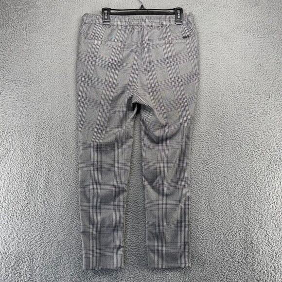 Pacsun Dress Pants Men's medium Gray Black Houndstooth Elastic Waist Casual Flat - Picture 7 of 11